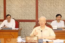 Tổng Bí thư Nguyễn Phú Trọng phát biểu kết luận cuộc họp, sáng 17/9. Ảnh: Trí Dũng/TTXVN