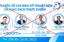 Hình ảnh quảng cáo trên sàn SFX. Ảnh: Công an cung cấp.