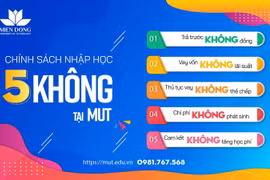 Đại học Công nghệ Miền Đông nhập học 0 đồng