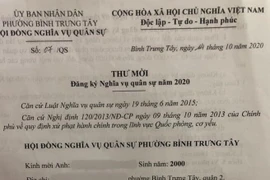 Phường nhầm lẫn, bé 9 tháng tuổi bị gọi nhập ngũ