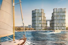 Toàn cảnh tòa tháp đôi biểu tượng (ảnh phối cảnh minh họa).