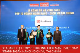 SeABank nằm trong Top 25 Thương hiệu tài chính dẫn đầu và Top 10 Thương hiệu mạnh Việt Nam ngành ngân hàng - dịch vụ tài chính