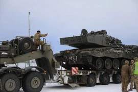 Cụm binh lực NATO diễn tập chiến đấu trong điều kiện mùa đông khắc nghiệt ở Estonia