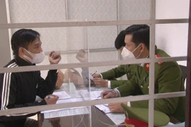 Công an làm việc với đối tượng Lê Phan Đại Dương.