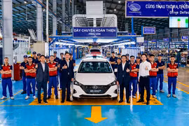 Chiếc Hyundai Accent thứ 85.000 xuất xưởng tại Nhà máy sản xuất ô tô Hyundai Thành Công Việt Nam.