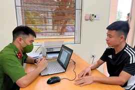 Phạm Văn Trung tại cơ quan điều tra. Ảnh: Công an tỉnh Hải Dương.