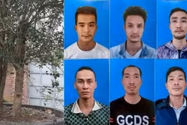 Các đối tượng và cây cảnh là tang vật vụ án.