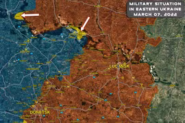 Quân Nga và dân quân Donbass bao vây quân đội Ukraina ở Lugansk