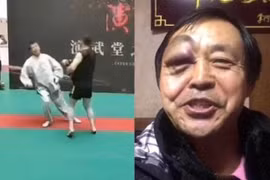 Đại sư Thái Cực Quyền bị đánh sưng húp mắt, thua đo ván sau 30 giây