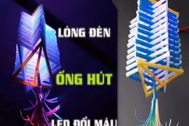 Làm đèn lồng trung thu cực đơn giản với ống hút