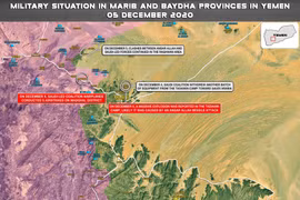 Chiến sự Yemen: Houthi đánh rát căn cứ quân sự ở Marib, liên minh Ả rập núng thế bắt đầu rút quân 