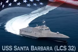 Hải quân Mỹ sắp hạ thủy chiến hạm tàng hình lớp LCS USS Santa Barbara 