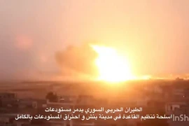 Không quân Syria phá hủy một kho vũ khí lớn của thánh chiến ở Idlib