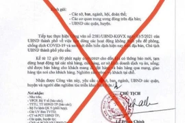 Văn bản giả đang lan truyền trên mạng xã hội.