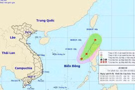 Áp thấp nhiệt đới xuất hiện trên Biển Đông
