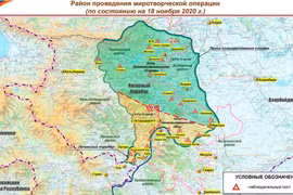 Bộ Quốc phòng Nga thay đổi bản đồ kiểm soát ngừng bắn, tăng lên 23 trạm quan sát ở Nagorno-Karabakh 