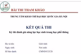 Đại học Quốc gia Hà Nội công bố đề tham khảo kỳ thi đánh giá năng lực năm 2021