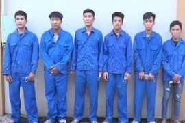 Các đối tượng tại cơ quan công an (ảnh: Công an tỉnh Đồng Nai).