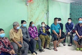 Các đối tượng tại cơ quan công an.