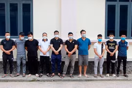 Các đối tượng trong chuyên án bị cơ quan công an bắt giữ. Ảnh: Công an tỉnh Nghệ An.