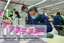 GDP bình quân đầu người của Việt Nam mức nào trong khu vực?
