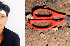 Võ Văn Giàu cùng hung khí gây án.