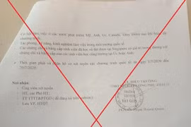 Văn bản giả mạo trường đại học để tuyển sinh
