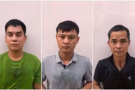 Từ trái qua phải, các đối tượng: Nguyễn Văn Toàn, Đặng Xuân Thắng, Nguyễn Văn Sơn.