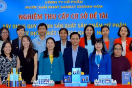 Nghiệm thu đề tài xây dựng quy trình sản xuất sản phẩm mỹ phẩm từ dịch chiết yến sào Khánh Hòa năm 2019.