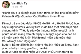 Kỷ niệm 45 năm thành lập Vinamilk: “Triệu ly sữa yêu thương, triệu nụ cười hạnh phúc"