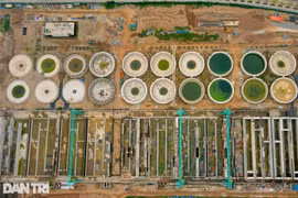 Cận cảnh nhà máy xử lý nước thải lớn nhất miền Bắc dần hình thành