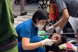 Sức khỏe tài xế xe ôm ở Hà Nội bị thanh sắt đâm vào đầu 