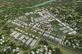 Phối cảnh dự án Khu đô thị đại lộ Hòa Bình kéo dài tại phường Hải Hòa, TP Móng Cái (ảnh: Vinaconex). 