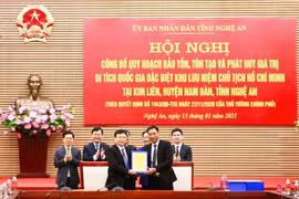 Công bố Quy hoạch bảo tồn, tôn tạo và phát huy giá trị Khu lưu niệm Chủ tịch Hồ Chí Minh tại Nghệ An