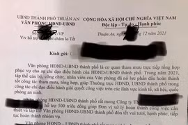 Thực hư thông tin Văn phòng UBND TP Thuận An "xin" doanh nghiệp 500 triệu đồng