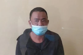 Đối tượng Trần Mạnh Cường tại cơ quan công an. (Ảnh: Công an tỉnh Thái Bình).