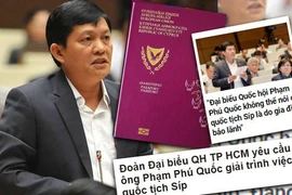Vụ ĐBQH Phạm Phú Quốc có 2 quốc tịch: IPC đề xuất Thành ủy chấp thuận cho thôi chức vụ
