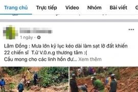 Thông tin bịa đặt lan truyền trên mạng xã hội Facebook.