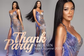 Ngắm váy không vải xuyên thấu đẹp “nức nở”của Kim Duyên trong tiệc cảm ơn Miss Universe 2021