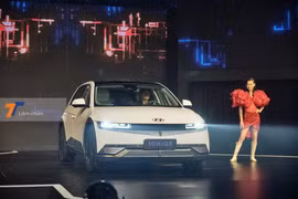 Hình ảnh xe điện IONIQ 5 được giới thiệu tại thị trường Việt Nam ngày 26/4/2022.