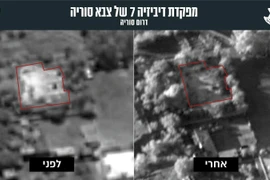 Quân đội Israel công khai video không kích Syria