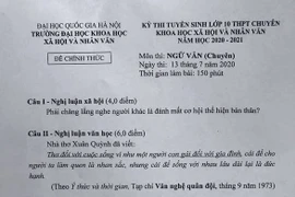 Hiệu trưởng Trường THPT Chuyên KHXH&NV nói gì về đề văn gây tranh cãi?