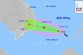 Bão cấp 10 hướng vào từ Bình Định - Bình Thuận, miền Trung mưa rất to