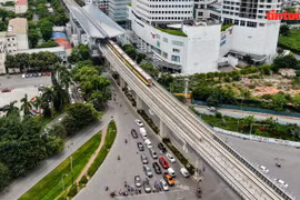 Vận hành thử nghiệm liên động tuyến đường sắt trên cao đoạn Nhổn – Cầu Giấy