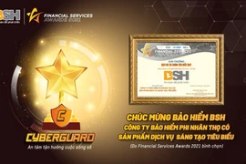 Bảo hiểm rủi ro không gian mạng Cyberguard của BSH đã xuất sắc nhận giải thưởng “Sản phẩm Dịch vụ Sáng tạo tiêu biểu” trong khuôn khổ Giải thưởng Dịch vụ Tài chính tiêu biểu – Financial Service Awards (FSA).