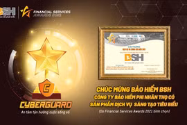 Bảo hiểm rủi ro không gian mạng Cyberguard của BSH đã xuất sắc nhận giải thưởng “Sản phẩm Dịch vụ Sáng tạo tiêu biểu” trong khuôn khổ Giải thưởng Dịch vụ Tài chính tiêu biểu – Financial Service Awards (FSA).