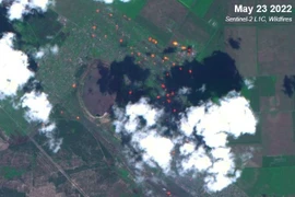 Thành phố thị trấn Liman. Ảnh vệ tinh