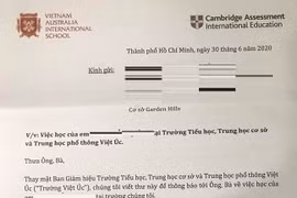 'Trường Việt Úc từ chối nhận 40 em vì bất đồng học phí là tiêu cực'