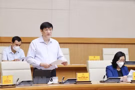 Bộ trưởng Bộ Y tế Nguyễn Thanh Long báo cáo công tác phòng, chống dịch. 