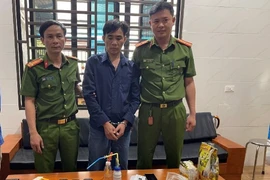 Đối tượng Trần Quốc Lô tại thời điểm bị bắt giữ. Ảnh: Công an tỉnh Nghệ An.